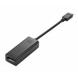 HP USB Type-C to DisplayPort Adapter USB grafiikka-adapteri Musta