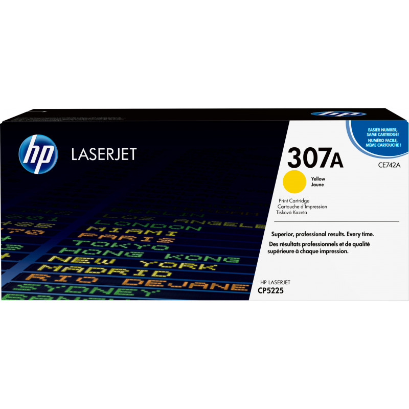 HP 307A värikasetti 1 kpl Alkuperäinen Keltainen
