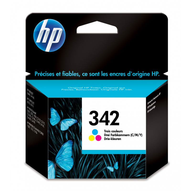 HP 342 mustekasetti 1 kpl Alkuperäinen Perusvärintuotto Syaani, Magenta, Keltainen