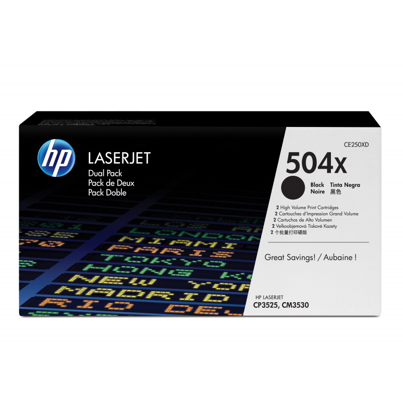 HP 504X värikasetti 2 kpl Alkuperäinen Musta