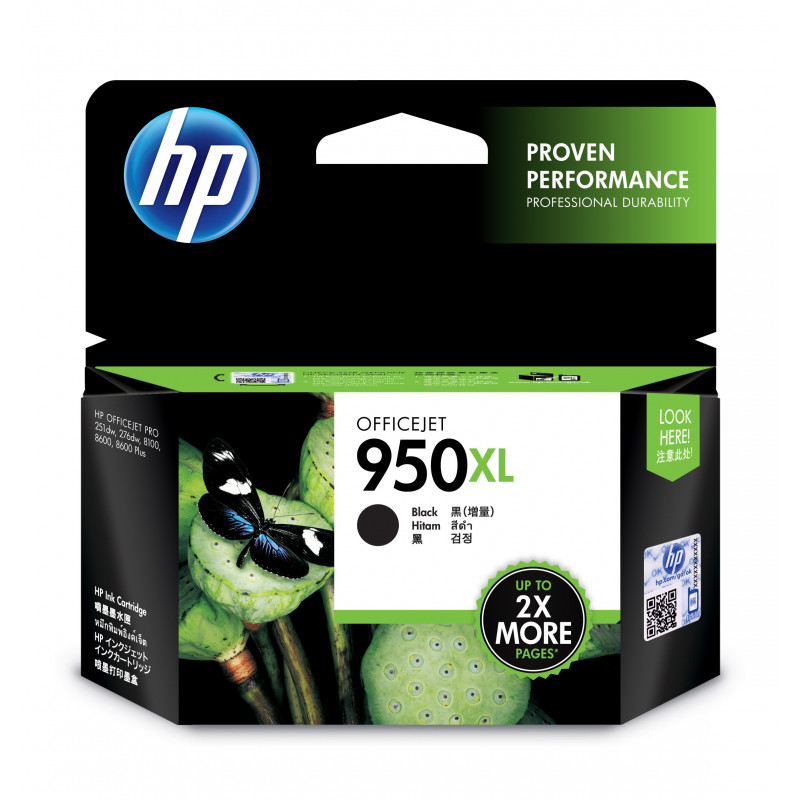 HP 950XL mustekasetti 1 kpl Alkuperäinen Korkea (XL) värintuotto Musta