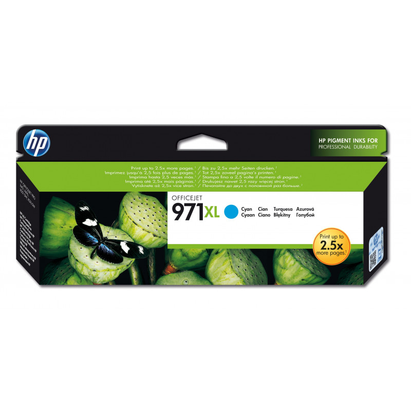 HP 971XL mustekasetti 1 kpl Alkuperäinen Korkea (XL) värintuotto Syaani