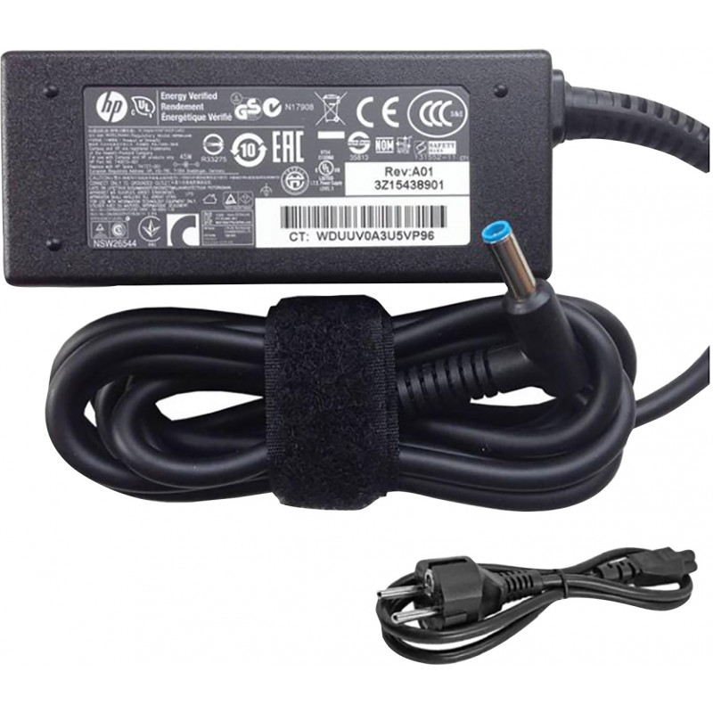 HP 45W Smart AC Adapter virta-adapteri ja vaihtosuuntaaja Sisätila Musta