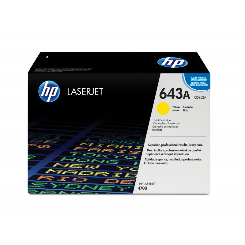 HP 643A värikasetti 1 kpl Alkuperäinen Keltainen