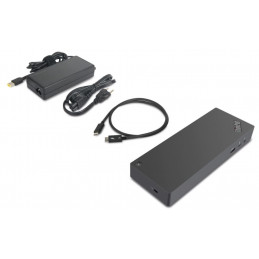 Lenovo 40AN0135EU kannettavien tietokoneiden telakka ja porttitoistin Langallinen Thunderbolt 3 Musta, Punainen