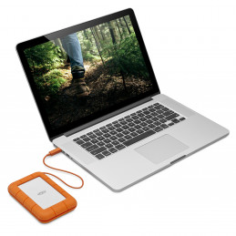 LaCie Rugged Secure ulkoinen kovalevy 2000 GB Oranssi, Valkoinen