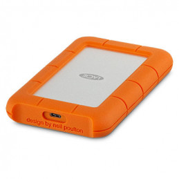 LaCie Rugged USB-C ulkoinen kovalevy 1000 GB Oranssi, Hopea