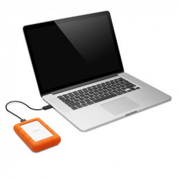LaCie Rugged Mini ulkoinen kovalevy 2000 GB Oranssi, Hopea