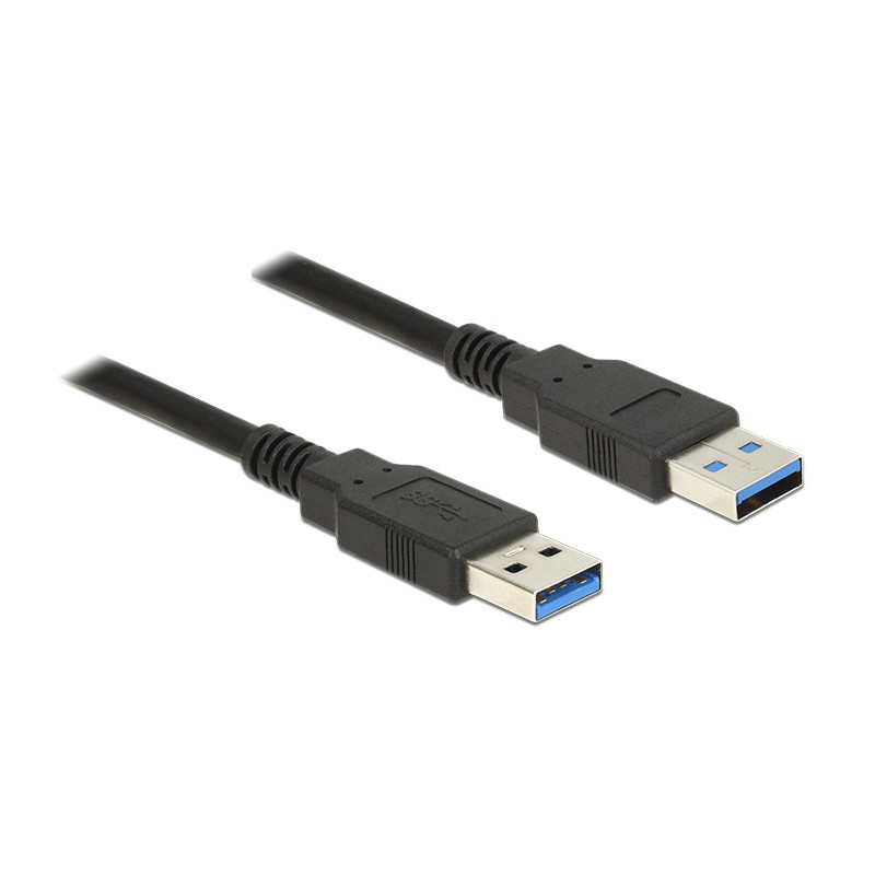 DeLOCK 85060 USB-kaapeli 1 m USB 3.2 Gen 1 (3.1 Gen 1) USB A Musta
