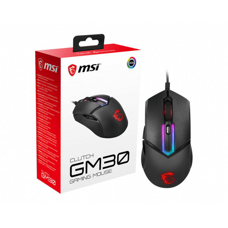 MSI Clutch GM30 hiiri Oikeakätinen USB A-tyyppi Optinen 6200 DPI