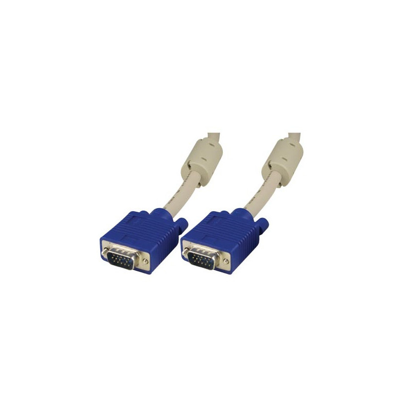 Deltaco RGB-8B VGA-kaapeli 5 m VGA (D-Sub) Sininen, Valkoinen