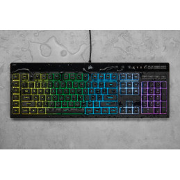 Corsair K55 RGB PRO näppäimistö USB QWERTY Pan Nordic Musta