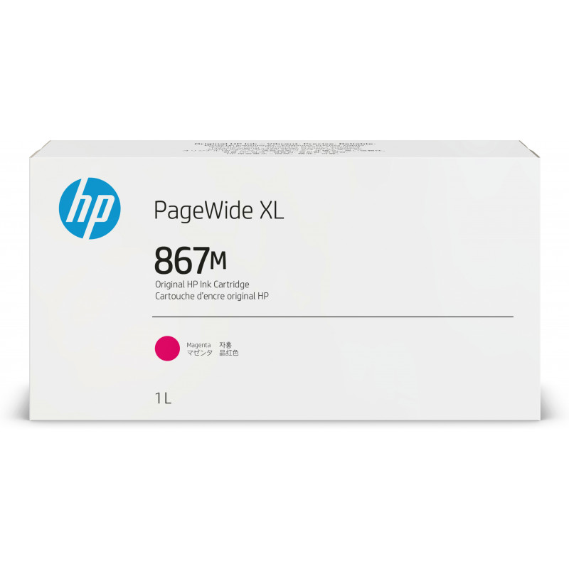 HP 867M 1-liter Magenta PageWide XL Ink Cartridge