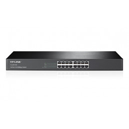 TP-LINK TL-SF1016 Hallitsematon Fast Ethernet (10 100) 1U Musta