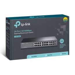 TP-LINK TL-SF1024D verkkokytkin Fast Ethernet (10 100) Musta