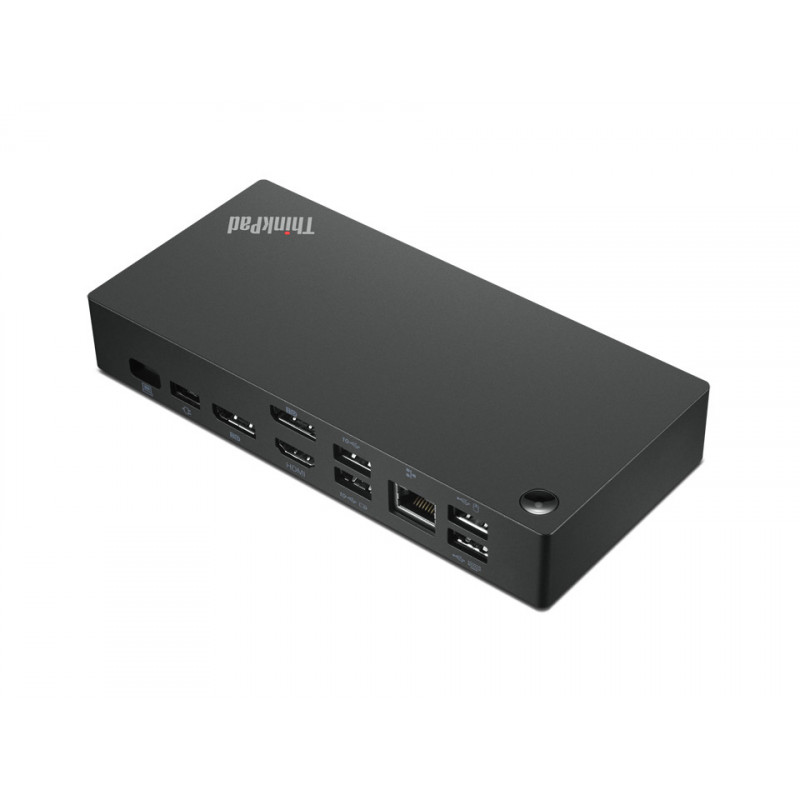 Lenovo 40AY0090EU kannettavien tietokoneiden telakka ja porttitoistin Langallinen USB 3.2 Gen 1 (3.1 Gen 1) Type-C Musta