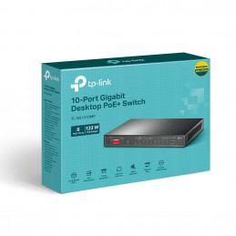 TP-LINK TL-SG1210MP verkkokytkin Hallitsematon Gigabit Ethernet (10 100 1000) Power over Ethernet -tuki Musta