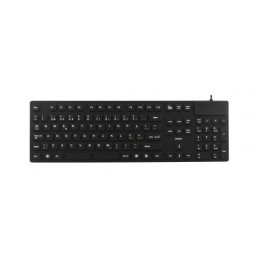 Deltaco TB-501 näppäimistö USB + PS 2 Musta