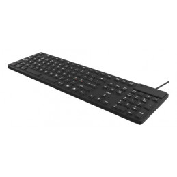 Deltaco TB-501 näppäimistö USB + PS 2 Musta