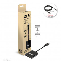 CLUB3D MST hub DisplayPort 1.4 to DisplayPort + HDMI 4K60Hz M F