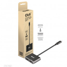 CLUB3D CSV-1552 videokaapeli-adapteri USB Type-C HDMI + DisplayPort