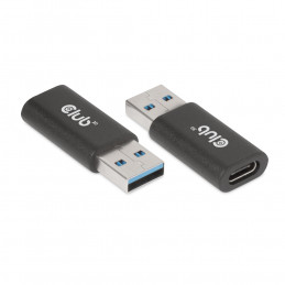 CLUB3D CAC-1525 kaapelin sukupuolenvaihtaja USB A USB TYPE C Musta