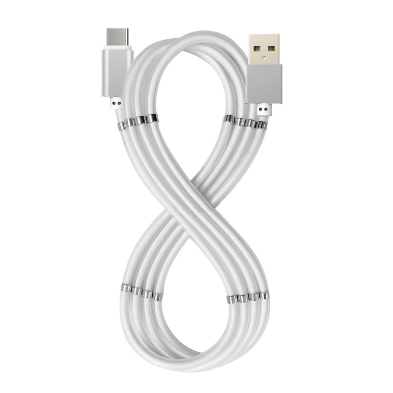 Celly USBUSBCMAGWH USB-kaapeli 1 m USB 3.2 Gen 1 (3.1 Gen 1) USB A USB C Valkoinen