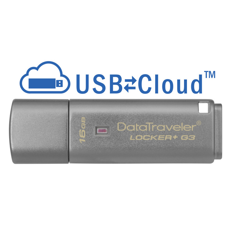 Kingston Technology DataTraveler Locker+ G3 16GB USB-muisti USB A-tyyppi 3.2 Gen 1 (3.1 Gen 1) Hopea