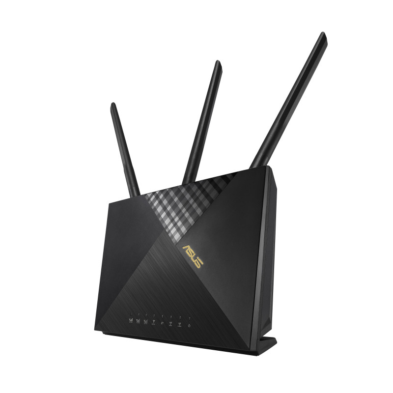 ASUS 4G-AX56 langaton reititin Gigabitti Ethernet Kaksitaajuus (2,4 GHz 5 GHz) 3G Musta