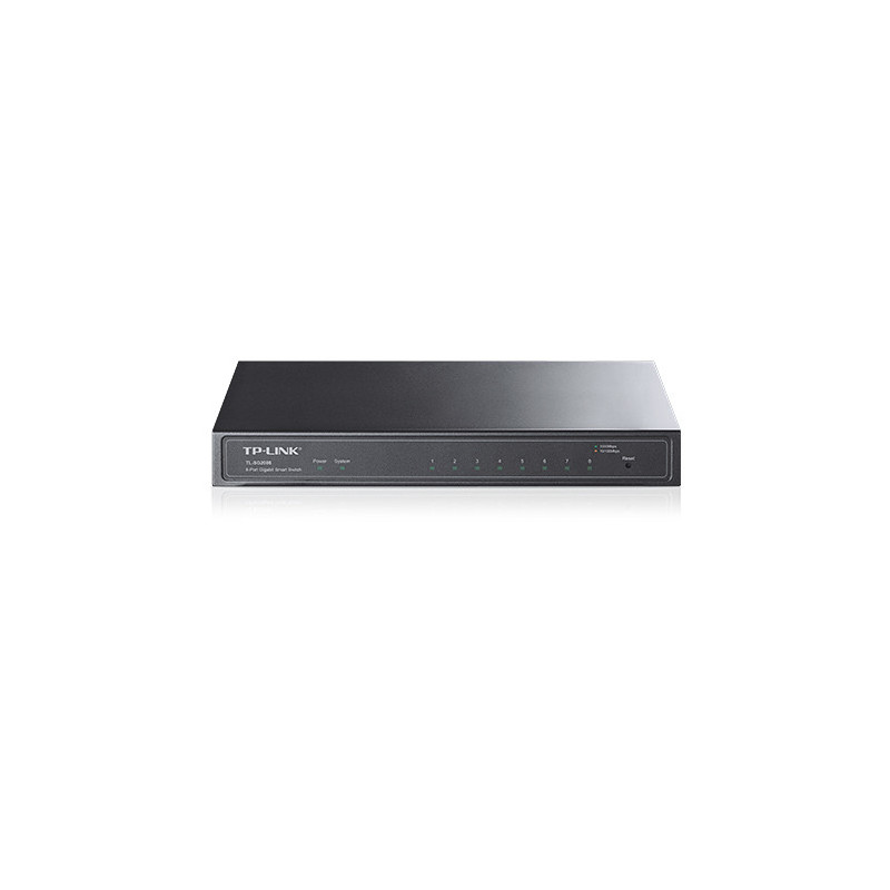 TP-LINK TL-SG2008 Hallittu Gigabit Ethernet (10 100 1000) Musta
