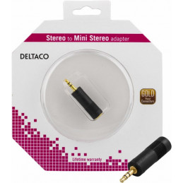 DELTACO äänisovitin 63 mm naaras - 35 mm stereo uros