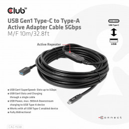 CLUB3D CAC-1538 USB-kaapeli 10 m
