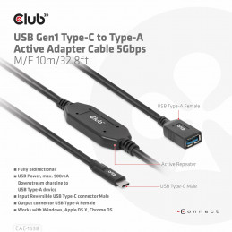 CLUB3D CAC-1538 USB-kaapeli 10 m