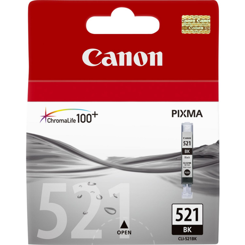 Canon CLI-521 BK mustekasetti 1 kpl Alkuperäinen Musta