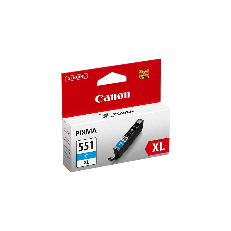 Canon CLI-551XL C w sec mustekasetti 1 kpl Alkuperäinen Korkea (XL) värintuotto Valokuva syaani