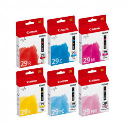 Canon PGI-29 C M Y PC PM R mustekasetti 6 kpl Alkuperäinen Syaani, Magenta, Valokuva syaani, Valokuva magenta, Punainen,