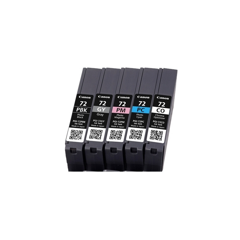 Canon PGI-72 PBK GY PM PC CO mustekasetti 5 kpl Alkuperäinen Perusvärintuotto Harmaa, Valokuva musta, Valokuva syaani, Valokuva