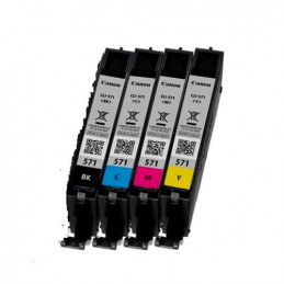 Canon CLI-571 C M Y BK mustekasetti 4 kpl Alkuperäinen Perusvärintuotto Musta, Syaani, Keltainen, Magenta