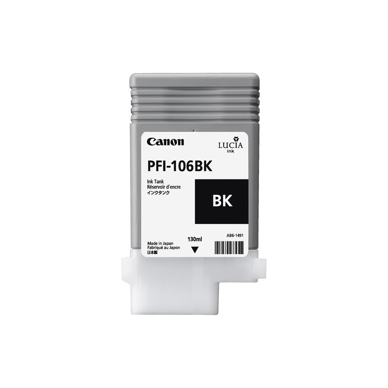 Canon PFI-106 BK mustekasetti 1 kpl Alkuperäinen Valokuva musta