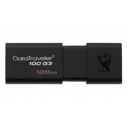 Kingston Technology DataTraveler 100 G3 USB-muisti 128 GB USB A-tyyppi 3.2 Gen 1 (3.1 Gen 1) Musta