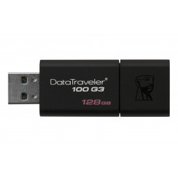 Kingston Technology DataTraveler 100 G3 USB-muisti 128 GB USB A-tyyppi 3.2 Gen 1 (3.1 Gen 1) Musta