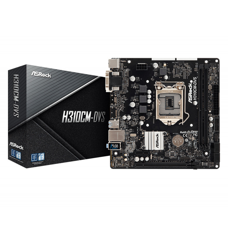 Asrock H310CM-DVS Intel® H310 LGA 1151 (pistoke H4) mikro ATX