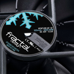 Fractal Design Venturi HP-12 PWM Tietokonekotelo Tuuletin 12 cm Musta, Harmaa