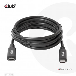 CLUB3D USB C GEN1 EXT CABLE 5GBPS 4K60HZ M F 1M USB-kaapeli 2 x USB C