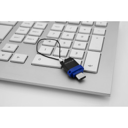 Verbatim 49967 USB-muisti 64 GB USB Type-A   USB Type-C 3.2 Gen 1 (3.1 Gen 1) Musta, Sininen, Hopea
