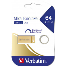 Verbatim Metal Executive USB-muisti 64 GB USB A-tyyppi 3.2 Gen 1 (3.1 Gen 1) Kulta