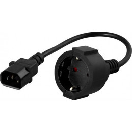 Adapter Apparatkabel  rak IEC 60320 C14 hane till rak CEE...