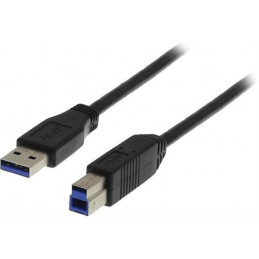 Deltaco USB3-120S USB-kaapeli 2 m USB 3.2 Gen 1 (3.1 Gen 1) USB A USB B Musta