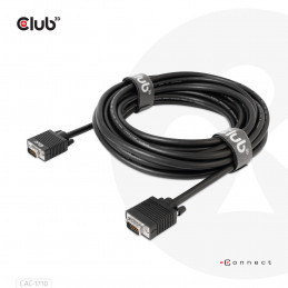 CLUB3D CAC-1710 videokaapeli-adapteri 10 m VGA (D-Sub) Musta