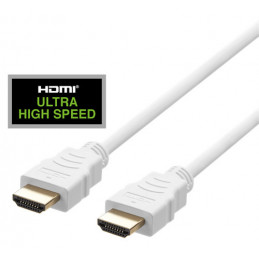 Deltaco HU-30A HDMI-kaapeli 3 m HDMI-tyyppi A (vakio) Valkoinen